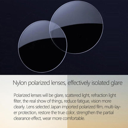 Original Xiaomi Mijia TS Computer Glasses Polarized UV Lens Sunglasses, 304H Stainless Steel Gravity Rear Frame(Black)-garmade.com