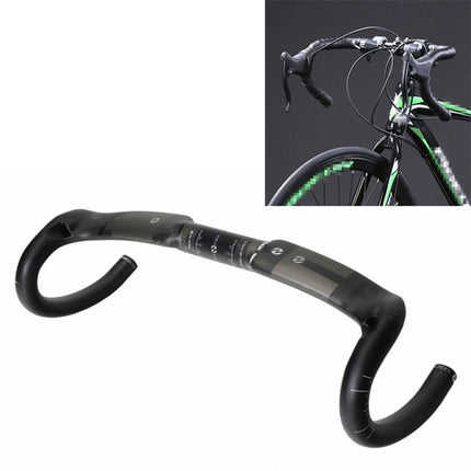TOSEEK UD Carbon Fiber Texture Road Bike Handlebar, Size: 400mm (UD Matte)-garmade.com