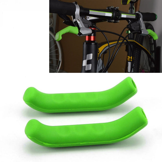 1Pair Universal Type Bicycle Brake Silicone Protection Covers(Green)-garmade.com