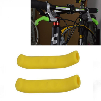 1Pair Universal Type Bicycle Brake Silicone Protection Covers(Yellow)-garmade.com