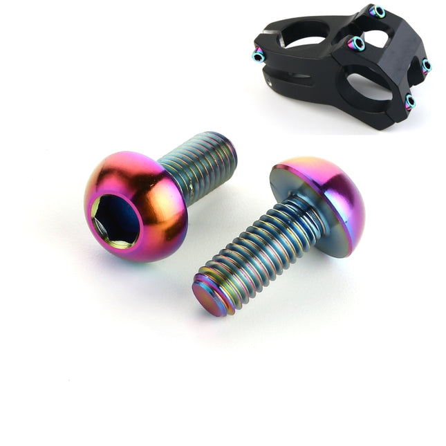 2 PCS Bicycle Accessories Titanium Bottle Cage Screw M5 12mm(Colour)-garmade.com