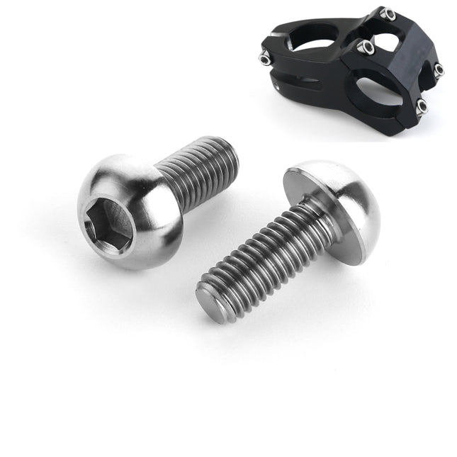 2 PCS Bicycle Accessories Titanium Bottle Cage Screw M5 12mm(Titanium Color)-garmade.com