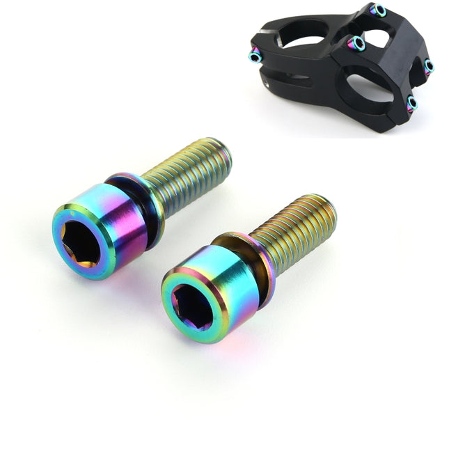 2 PCS Bicycle Accessories Titanium Bottle Cage Screw M5 15mm(Colour)-garmade.com