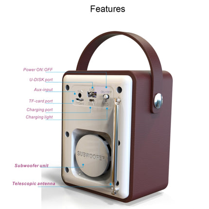 DAB-H6 Portable Multifunctional DAB Digital Radio, Support Bluetooth, TF Card, U Disk, MP3-garmade.com