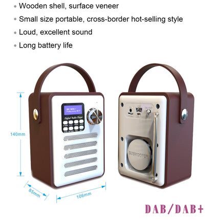 DAB-H6 Portable Multifunctional DAB Digital Radio, Support Bluetooth, TF Card, U Disk, MP3-garmade.com