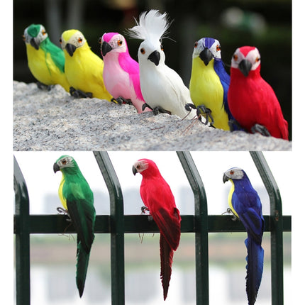 25cm Simulation Parrot Simulation Macaw Horticultural Decoration (Green)-garmade.com