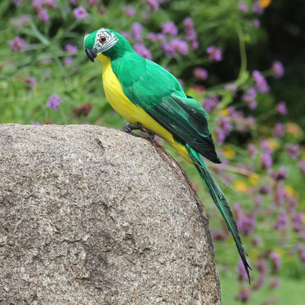 25cm Simulation Parrot Simulation Macaw Horticultural Decoration (Green)-garmade.com