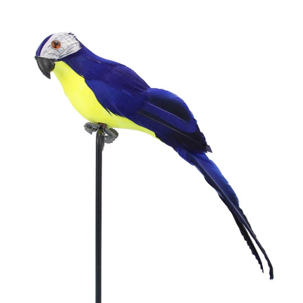 25cm Simulation Parrot Simulation Macaw Horticultural Decoration (Blue)-garmade.com