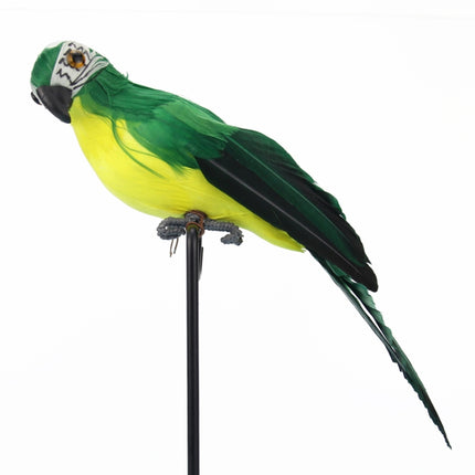 35cm Simulation Parrot Simulation Macaw Horticultural Decoration (Green)-garmade.com