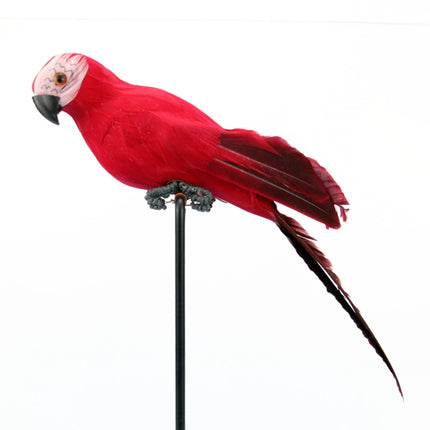 35cm Simulation Parrot Simulation Macaw Horticultural Decoration (Red)-garmade.com