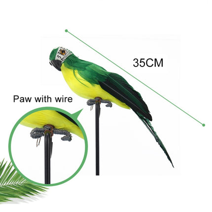 35cm Simulation Parrot Simulation Macaw Horticultural Decoration (Red)-garmade.com