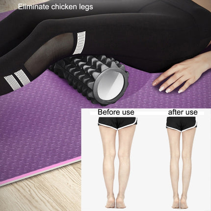 Yoga Pilates Fitness EVA Roller Muscle Relaxation Massage, Size: 45cm x 13cm (Black)-garmade.com