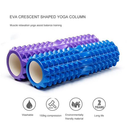 Yoga Pilates Fitness EVA Roller Muscle Relaxation Massage, Size: 45cm x 13cm (Blue)-garmade.com