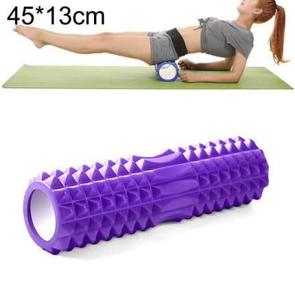 Yoga Pilates Fitness EVA Roller Muscle Relaxation Massage, Size: 45cm x 13cm (Purple)-garmade.com