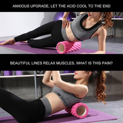 Yoga Pilates Fitness EVA Roller Muscle Relaxation Massage, Size: 45cm x 13cm (Purple)-garmade.com