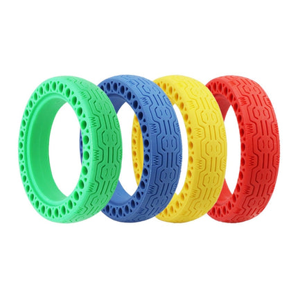 8.5 inch Electric Scooter Wear-resistant Shock-absorbing Decorative Pattern Tire Honeycomb Solid Tire, Suitable for Xiaomi Mijia M365(Green)-garmade.com