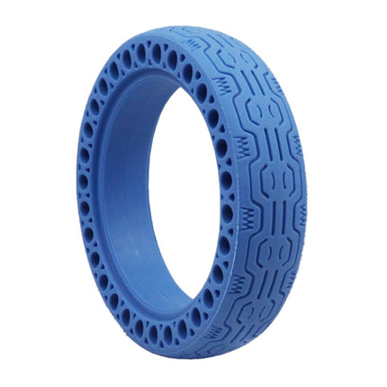 8.5 inch Electric Scooter Wear-resistant Shock-absorbing Decorative Pattern Tire Honeycomb Solid Tire, Suitable for Xiaomi Mijia M365(Blue)-garmade.com