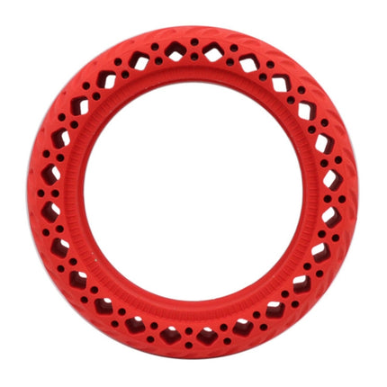 8.5 inch Electric Scooter Wear-resistant Shock-absorbing Decorative Pattern Tire Honeycomb Solid Tire, Suitable for Xiaomi Mijia M365(Red)-garmade.com