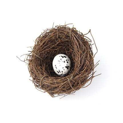 6cm Simulation Bird Nest + 1 PCS Bird Egg Holiday Decoration-garmade.com
