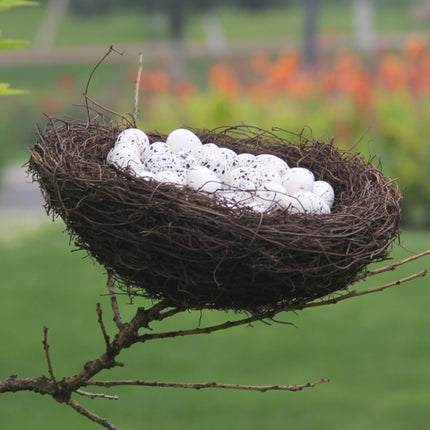 6cm Simulation Bird Nest + 1 PCS Bird Egg Holiday Decoration-garmade.com