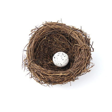 8cm Simulation Bird Nest + 1 PCS Bird Egg Holiday Decoration-garmade.com
