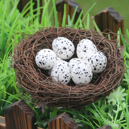 8cm Simulation Bird Nest + 1 PCS Bird Egg Holiday Decoration-garmade.com