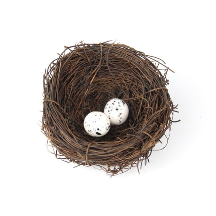 10cm Simulation Bird Nest + 2 PCS Bird Egg Holiday Decoration-garmade.com