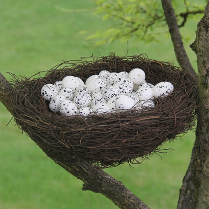 12cm Simulation Bird Nest + 3 PCS Bird Egg Holiday Decoration-garmade.com