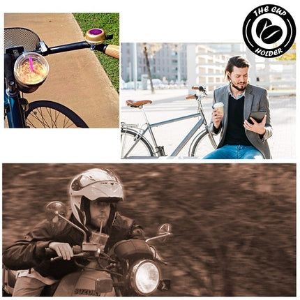 SHANMASHI Motorcycle Coffee Cup Holder Mountain Bike Electric Car Cup Holder(Red)-garmade.com