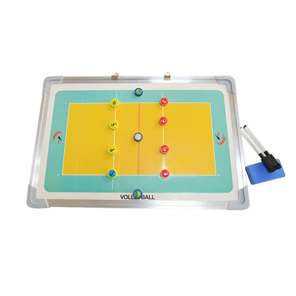 Aluminum Alloy Volleyball Coach Board Plate Handball Coaching Sets Volley Ball Equipment Training Magnetic with Eraser & Pen-garmade.com