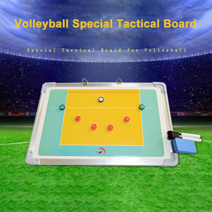 Aluminum Alloy Volleyball Coach Board Plate Handball Coaching Sets Volley Ball Equipment Training Magnetic with Eraser & Pen-garmade.com