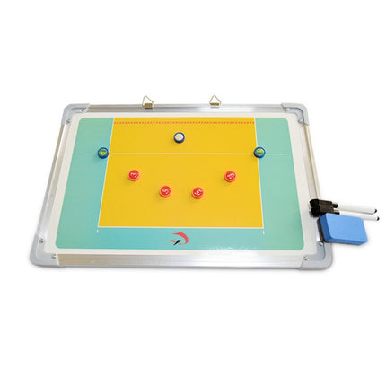 Aluminum Alloy Volleyball Coach Board Plate Handball Coaching Sets Volley Ball Equipment Training Magnetic with Eraser & Pen-garmade.com