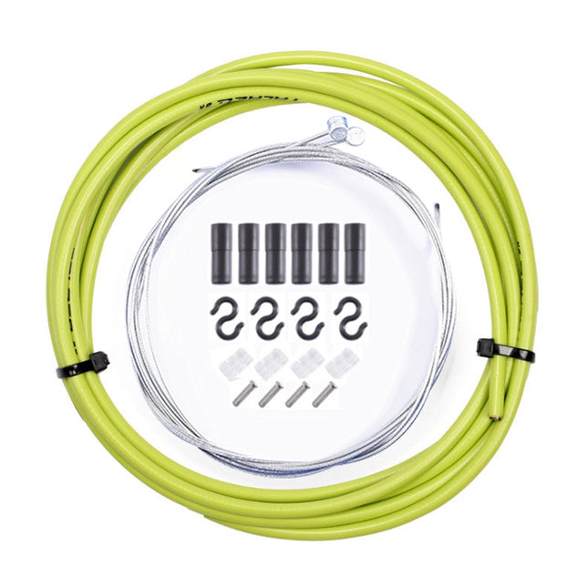 7 in 1 Cylindrical Head PVC Brake Cable Tube Set for Mountain Bike (Green)-garmade.com