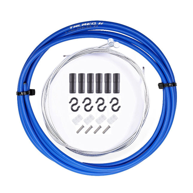 7 in 1 Cylindrical Head PVC Brake Cable Tube Set for Mountain Bike (Blue)-garmade.com