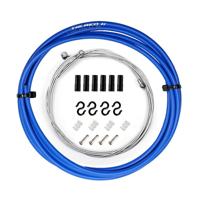 7 in 1 Mushroom Head PVC Brake Cable Tube Set for Road Bike (Blue)-garmade.com