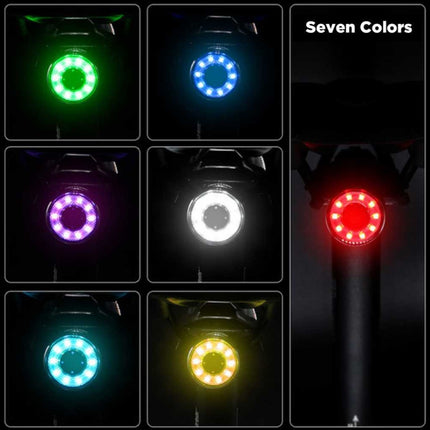 Antusi Q1 7 Colors Cycling Light Bicycle Taillight Bike Accessories-garmade.com