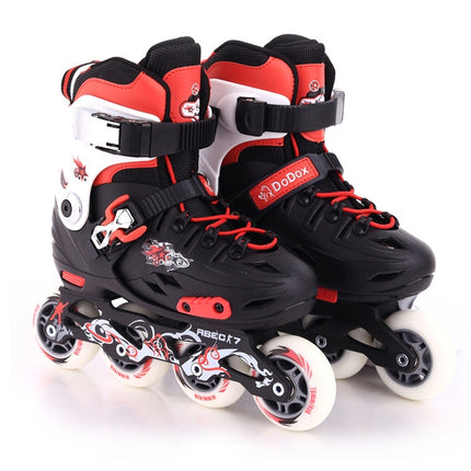 Children Thickened Bracket Roller Skates Skating Shoes, Size : S(Red)-garmade.com