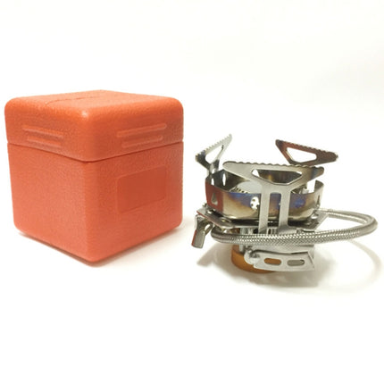 S187 Outdoor Portable Mini Stainless Steel Camping Stove Windproof Gas Stove (Silver)-garmade.com