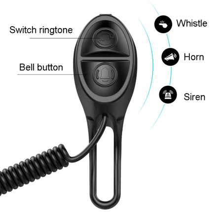 USB Mountain Bike Horn Bicycle Electric Horn (Black)-garmade.com