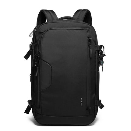 BANGE Business Backpack Men Travel Waterproof Large Capacity Computer Shoulders Bag(Black)-garmade.com