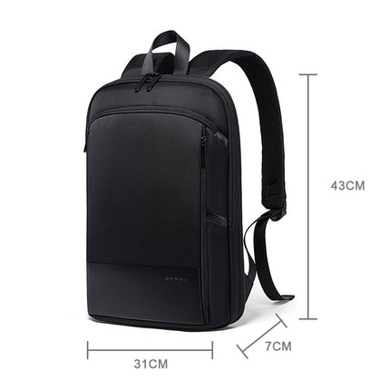 BANGE Fashion Casual Lightweight Oxford Cloth Shoulders Bag Waterproof Outdoor Travel Men Backpack(Black)-garmade.com