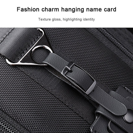 BANGE Men Leisure Business Backpack Travel Large Capacity Student Shoulders Bag(Black)-garmade.com
