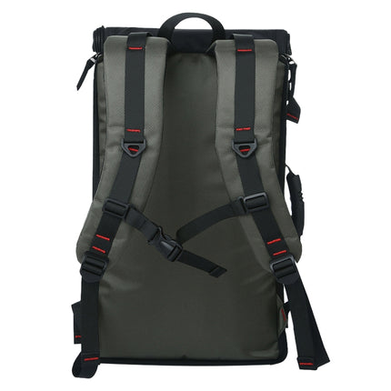 KAKA Large Capacity Backpack Men Travel Bag Leisure Student Waterproof Shoulders Bag with Lock(Green)-garmade.com