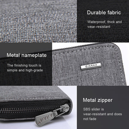 KAKA Men Long Wallet Oxford Cloth Hand Bag Simple Fashion Student Wallet(Black)-garmade.com