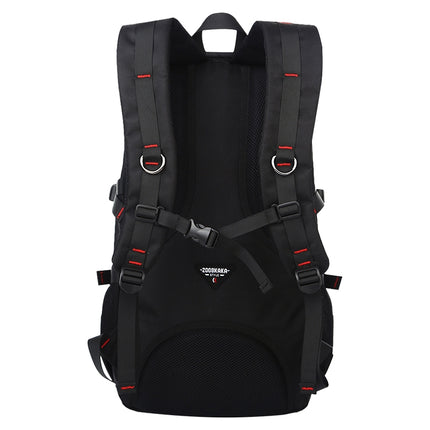 KAKA Travel Student Sports Waterproof Bag Men Backpack Double Shoulder Bag(Black)-garmade.com