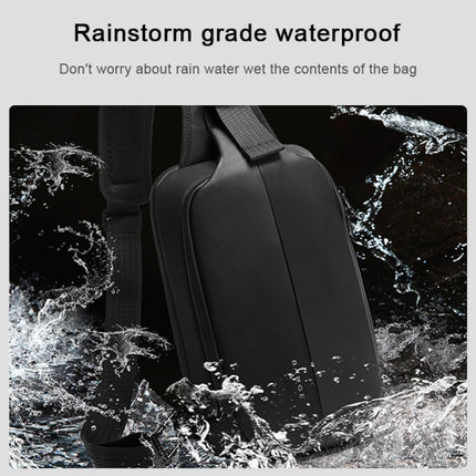 BANGE Men Fashion Men Chest Bag Outdoor Leisure Messenger Bag Waterproof Shoulder Bag (Grey)-garmade.com