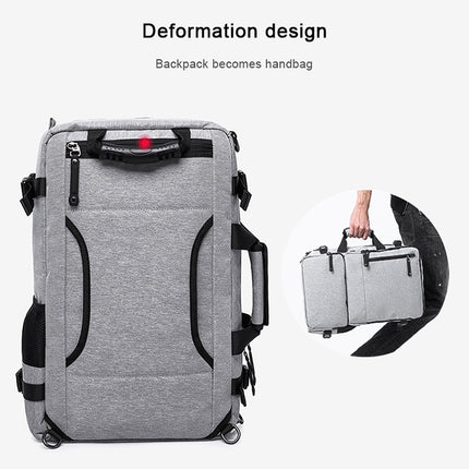 KAKA 16 inch Men Security Backpack Multifunctional Computer Bag Oxford Cloth Shoulders Bag (Black)-garmade.com