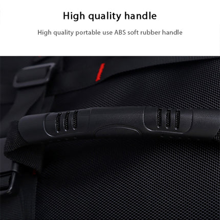 KAKA Large Capacity Travel Backpack Outdoor Oxford Cloth 55L Waterproof Mountaineering Shoulders Bag with Lock(Black)-garmade.com