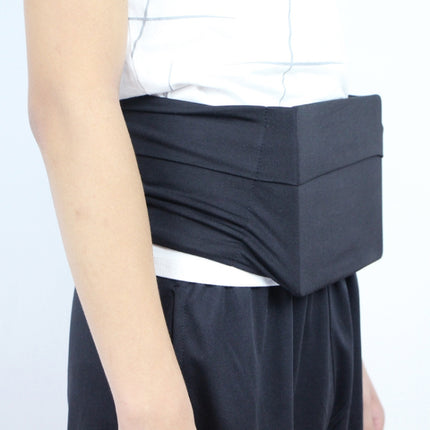 Personal Large-capacity Stretch Tablet Pockets Travel Anti-theft Bag Phone Bag,Size: L(Black)-garmade.com