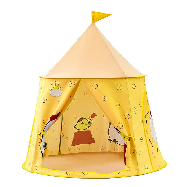 Chick Pattern Children Indoor Outdoor Tent Play House Ocean Balls Game Castle with Base Cloth-garmade.com